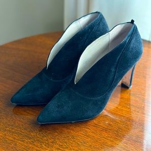 Boden Black Suede Booties size 7